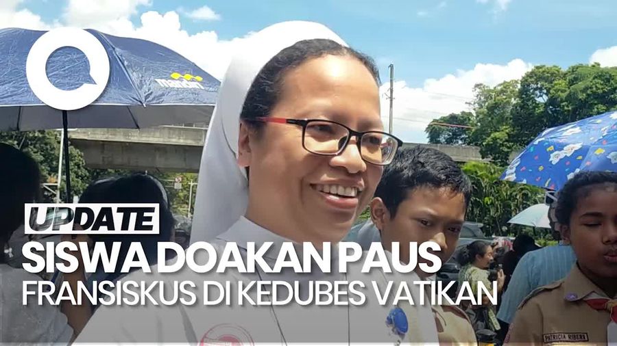 Video: Kala Guru Ajak Siswa SD Doakan Paus Fransiskus di Kedubes Vatikan