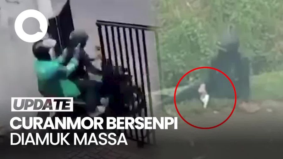 Video: Viral! Aksi Maling Motor Bersenpi di Tangerang, Berujung Diamuk Massa