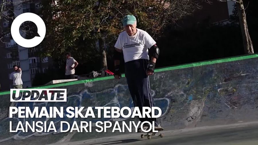 Video Aksi Kakek 88 Tahun di Spanyol Main Skateboard