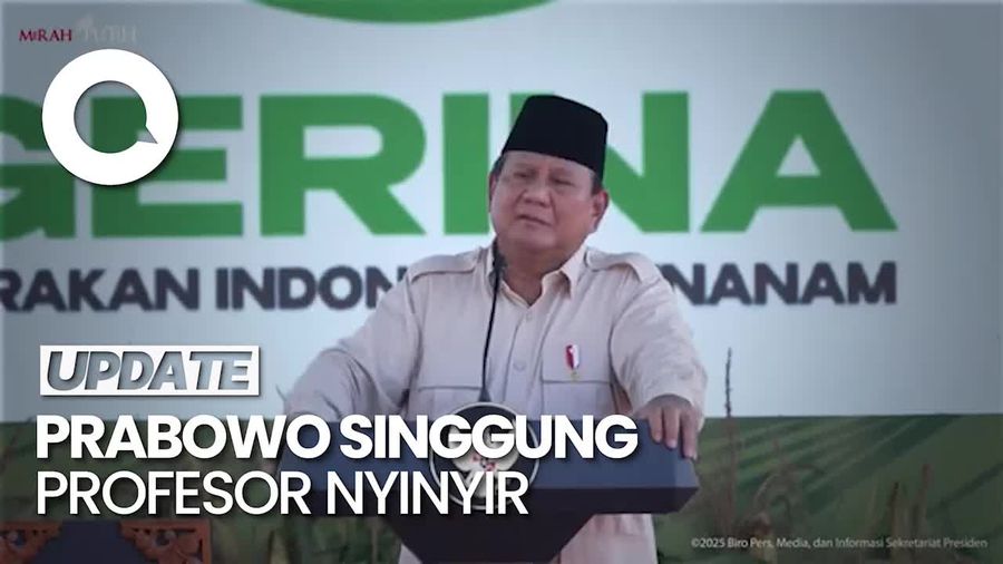 Video: Kala Prabowo Singgung Ada Profesor Nyinyirin Makan Bergizi Gratis