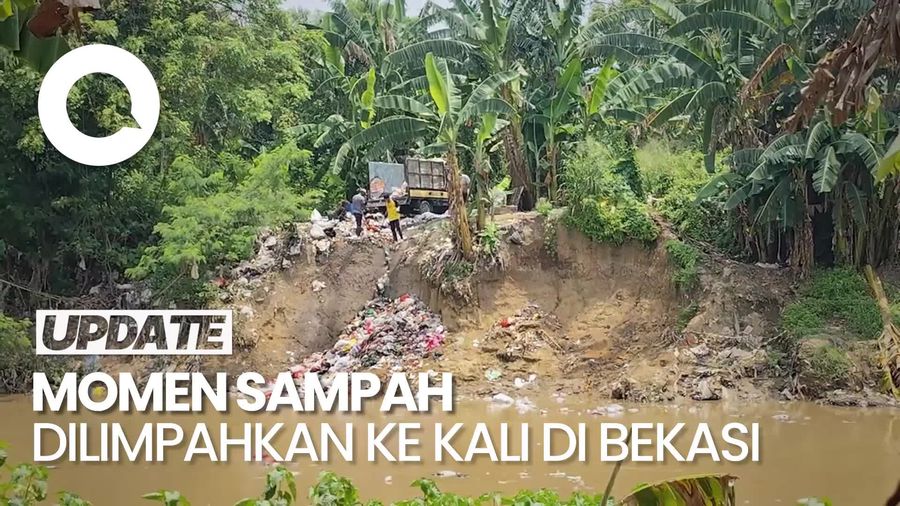 Video: Viral Truk Buang Sampah ke Kali di Bekasi, Ini Kata Lurah Setempat