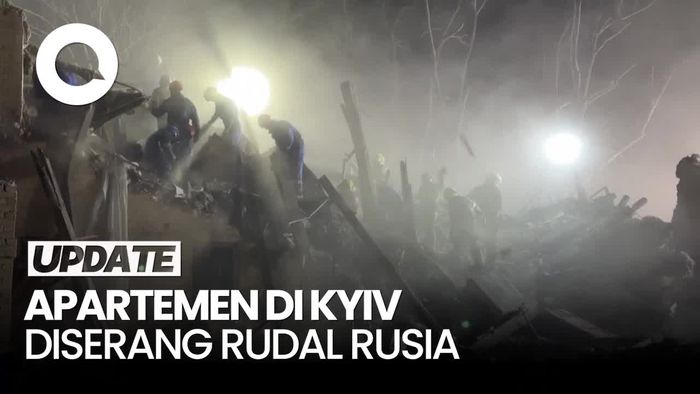 Video: Rudal-Drone Rusia Hantam Apartemen Kyiv, 9 Orang Tewas