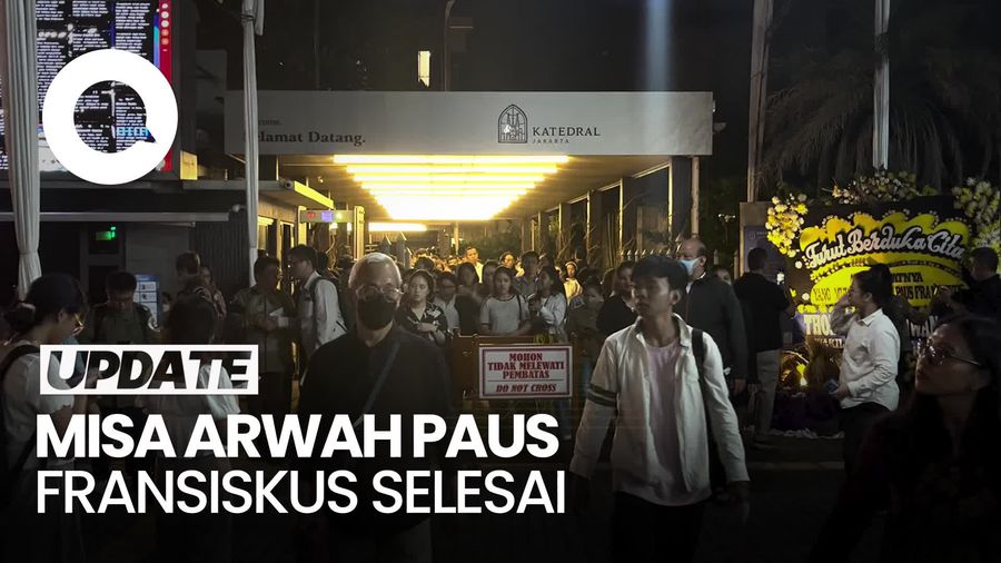 Video: Misa Arwah Paus Fransiskus di Katedral Usai, Jemaat Bubarkan Diri