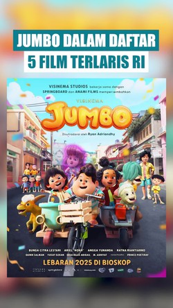 Video Jumbo Masuk 5 Film Indonesia Terlaris Sepanjang Masa!
