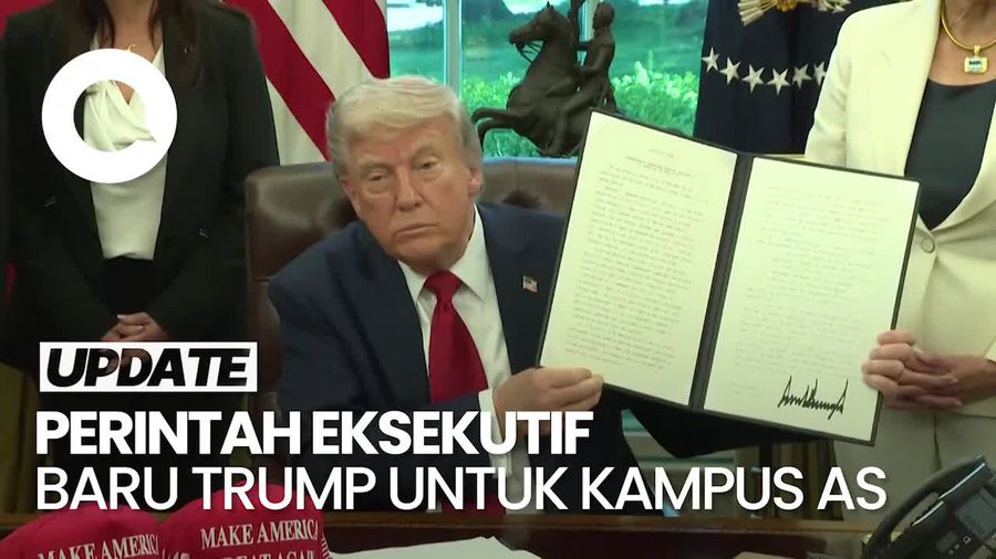 Video Trump Minta Kampus AS Lapor Jika Ada Hibah Asing-Rombak Proses Akreditasi