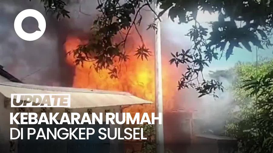 Video: Kebakaran Rumah di Pangkep Sulsel Diduga gegara Korsleting Listrik