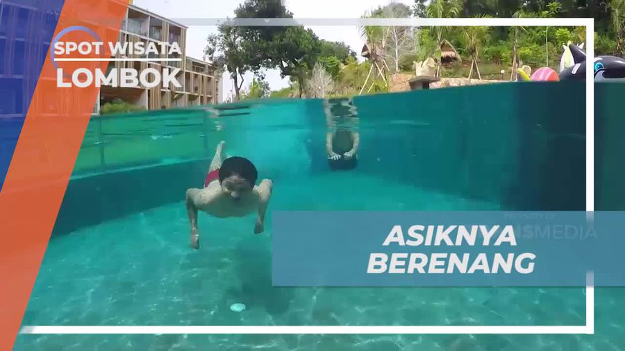 Asyiknya Berenang di Kolam Renang Aruna Resort, Lombok