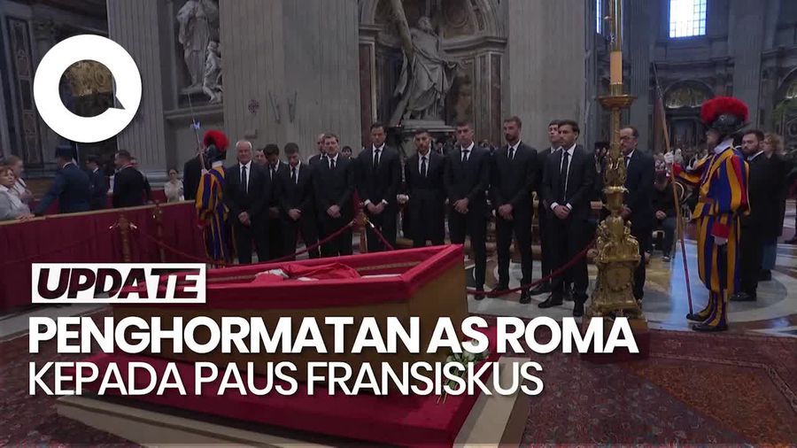 Video Penghormatan Terakhir AS Roma kepada Paus Fransiskus