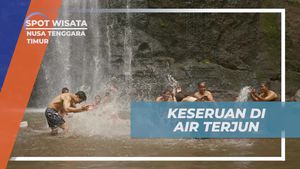 Mengalami Keseruan Mandi di Air Terjun Bersama Warga Setempat di Nusa Tenggara Timur