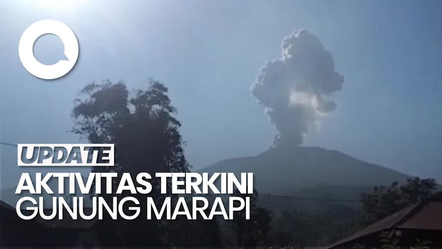 Video: Gunung Marapi Erupsi Lagi, Semburkan Abu Vulkanik Setinggi 1 Km