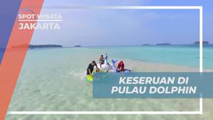 Serunya Tantangan Balap Floaties di Pulau Dolphin Jakarta