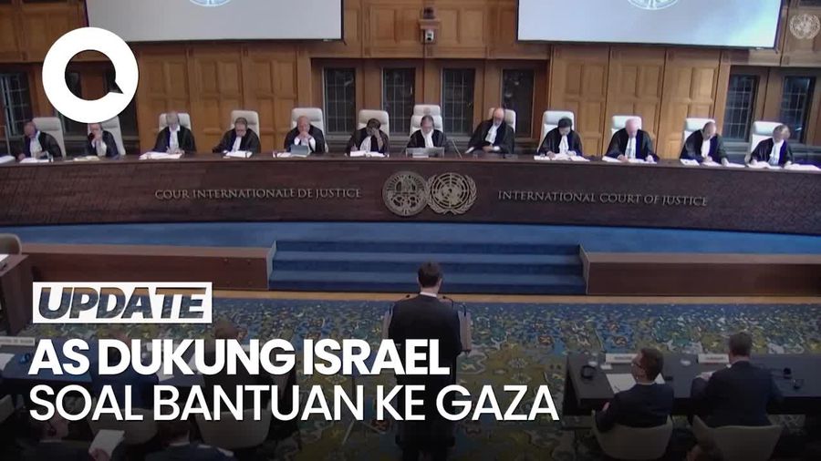 Video AS Dukung Israel Larang Bantuan UNRWA ke Gaza di Pengadilan Dunia