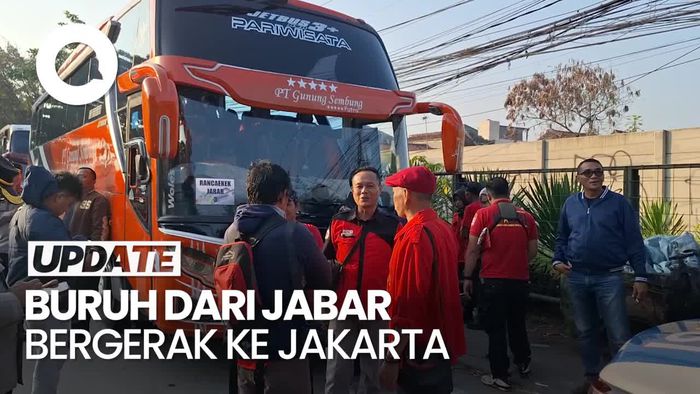 Video: Massa Buruh dari Jabar Bergerak Menuju Jakarta