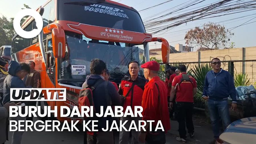 Video: Massa Buruh dari Jabar Bergerak Menuju Jakarta