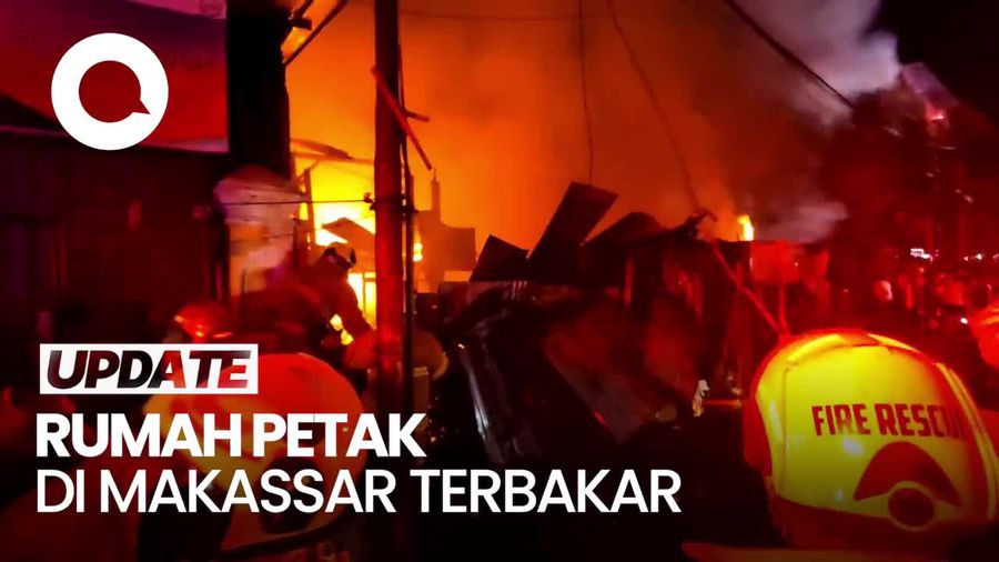 Video: Potret Rumah Petak di Makassar Hangus Dilalap Api