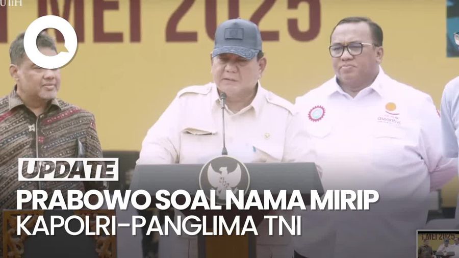 Video Prabowo Bicara Nama Mirip Kapolri-Panglima TNI: Alamat Nggak Diganti