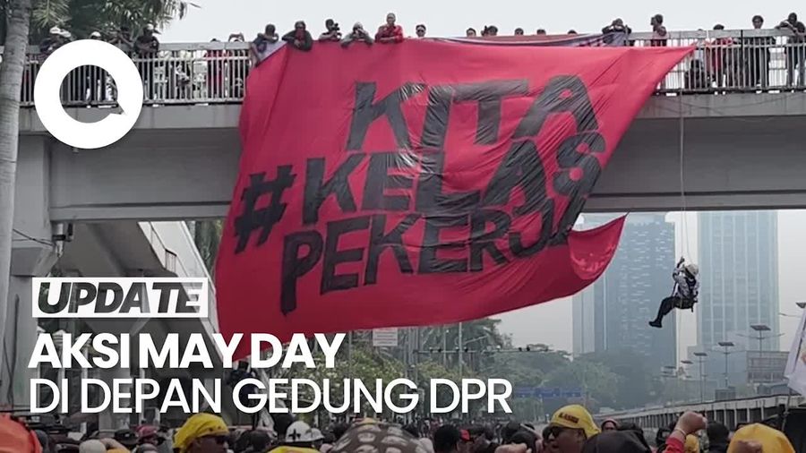 Video: Ada Aksi May Day, Jalan Depan Gedung DPR Ditutup