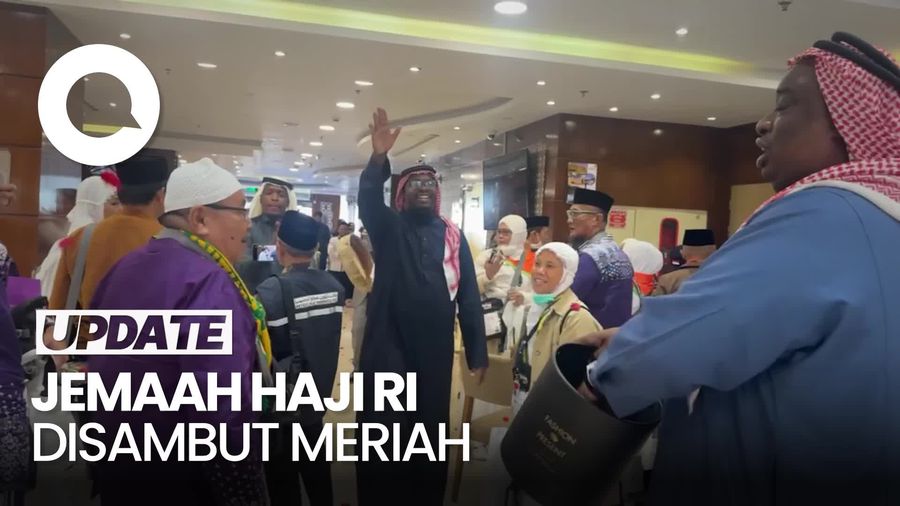 Video: Meriahnya Sambutan untuk Jemaah Haji RI di Hotel Madinah