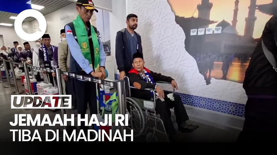 Video Jemaah Haji RI Gelombang Pertama Tiba di Madinah