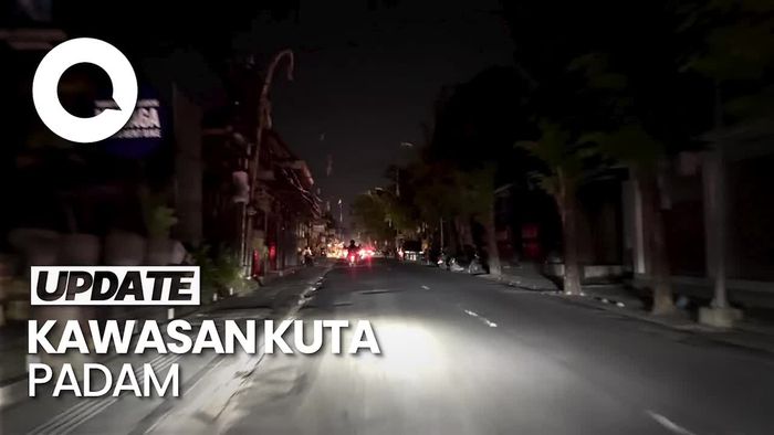 Video: Suasana Malam di Kawasan Kuta saat Listrik Se-Pulau Bali Padam