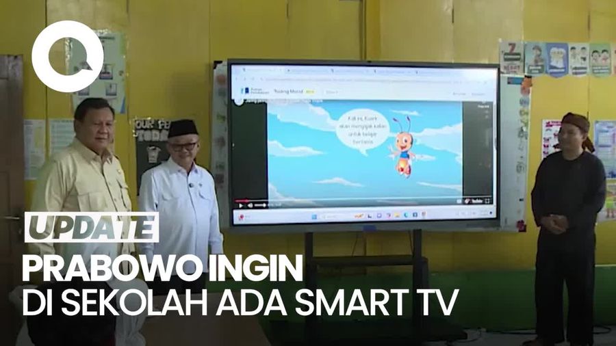 Video: Prabowo Ingin Digitalisasi, Setiap Sekolah Bakal Dapat Smart TV
