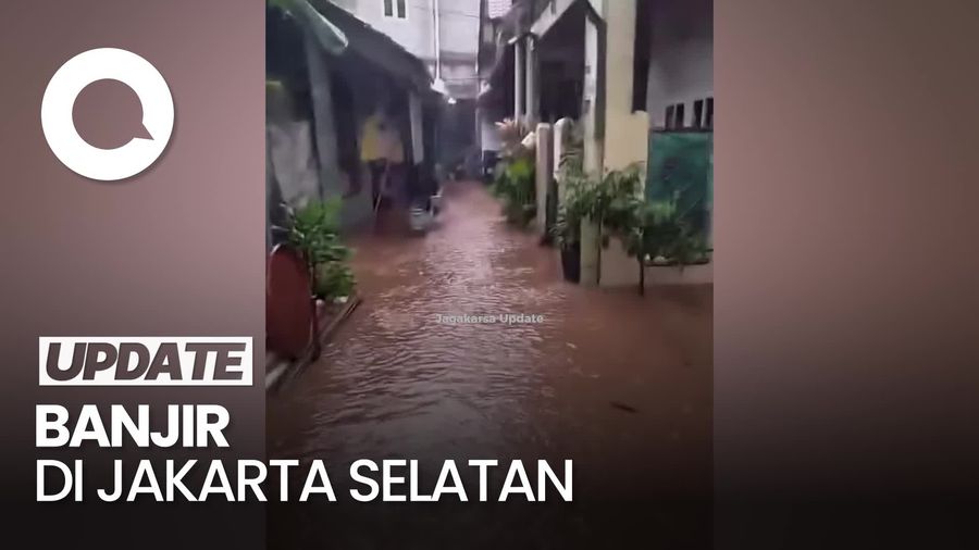 Video: Hujan Deras Guyur Jakarta, Banjir Rendam 3 RT di Jagakarsa