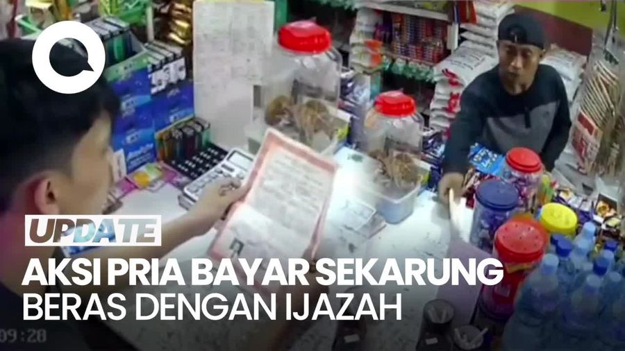 Video: Viral Pria di Deli Serdang Beli Sekarung Beras Pakai Ijazah SD