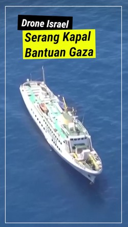 Video: Kapal yang Membawa Aktivis dan Bantuan ke Gaza Diserang Drone Israel
