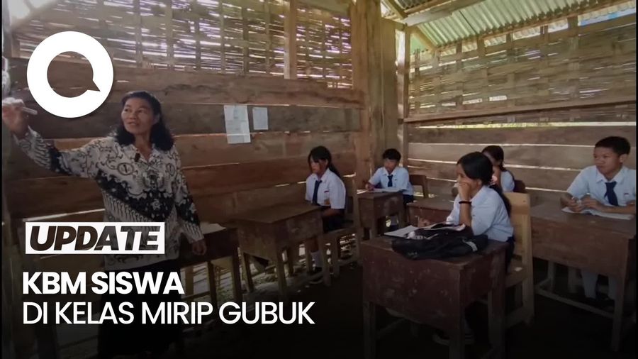 Video: Miris! Siswa SMPN 6 Buntu Malangka Belajar di Kelas Mirip Gubuk   