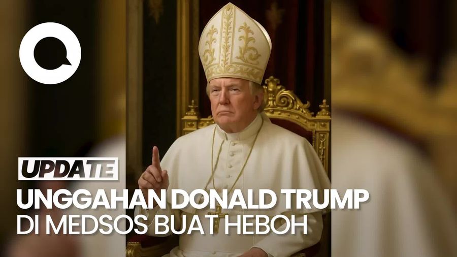 Video: Heboh! Donald Trump Unggah Foto AI sebagai Paus di Medsos
