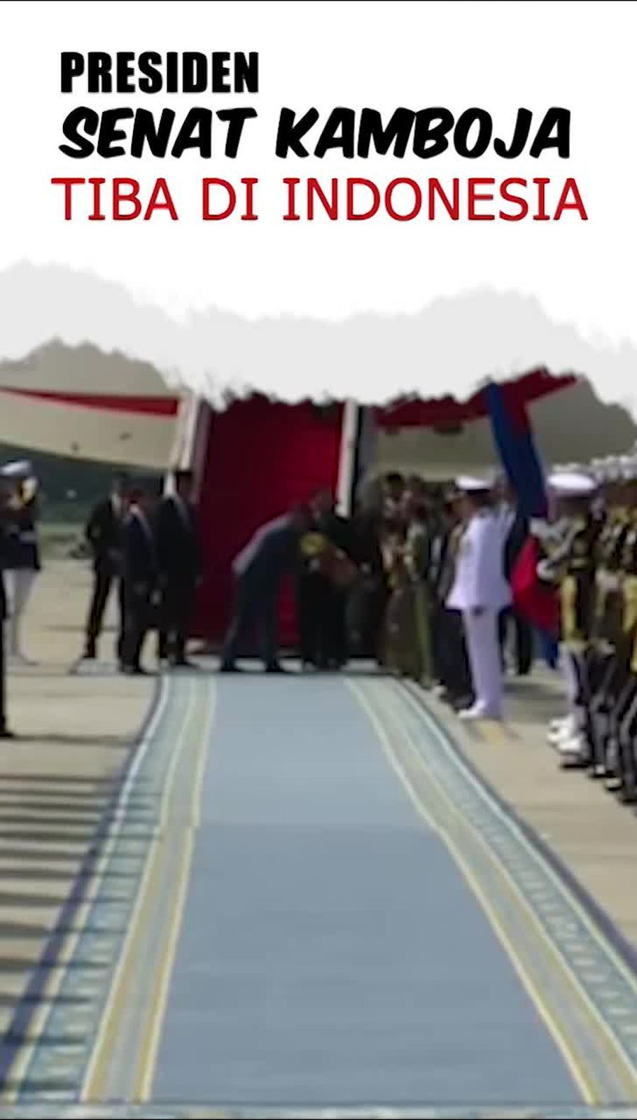 Video: Presiden Senat Kamboja Tiba di RI, Akan Bertemu Prabowo