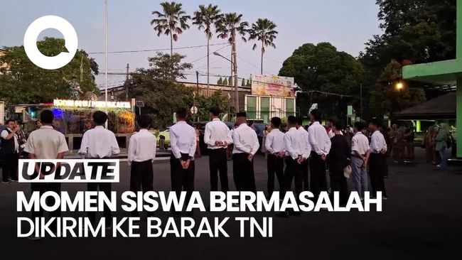 Video: Momen 29 Siswa Kecanduan Rokok-Mabuk Dikirim ke Barak TNI
