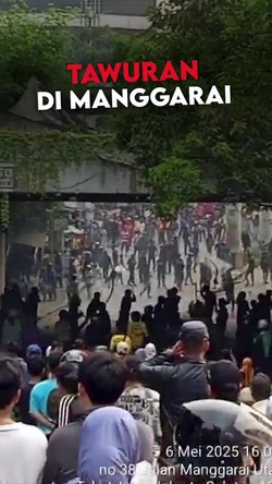 Video: Detik-detik Tawuran Pecah di Manggarai, Batu-Petasan Beterbangan