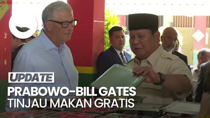 Video Momen Prabowo Ajak Bill Gates Tinjau Makan Gratis