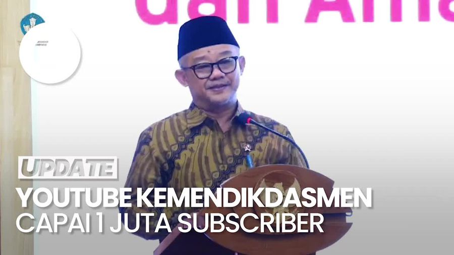 Video: Capai 1 Juta Subscriber, YouTube Kemendikdasmen Raih Gold Play Button
