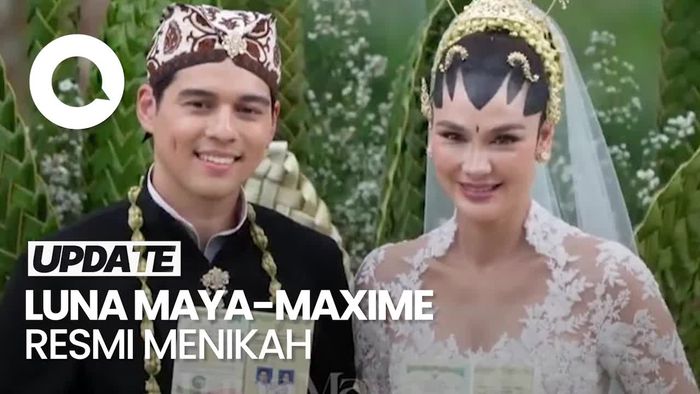 Video: Senyum Bahagia Luna Maya-Maxime Usai Resmi Jadi Suami Istri