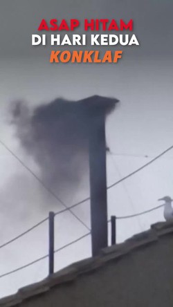 Video: Asap Hitam Kembali Mengepul di Kapel Sistina, Belum Ada Paus Terpilih