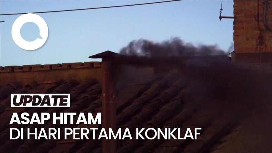 Video: Asap Hitam Muncul di Kapel Sistina, Tanda Belum Ada Paus yang Terpilih