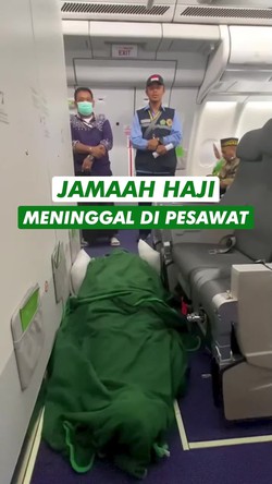 Video Jemaah Haji Asal Sidoarjo Meninggal di Pesawat Menuju Madinah