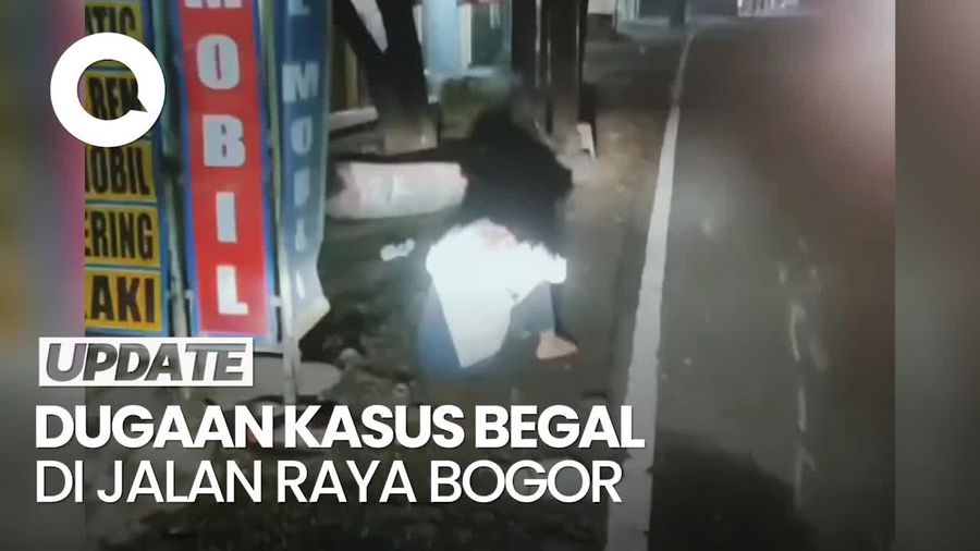 Video: Viral Pria Diduga Korban Begal Duduk Merenung di Jalan Raya Bogor
