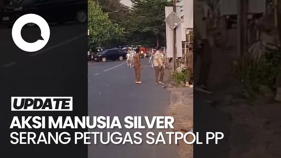 Video: Heboh Sekelompok Manusia Silver Serang Petugas Satpol PP di Makassar