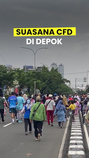Video: CFD Depok Kembali Digelar, Jalan Margonda Raya Ditutup Dua Arah