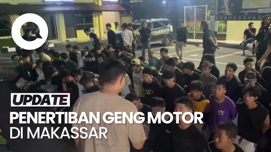 Video: 78 Remaja Geng Motor di Makassar Diamankan, Puluhan Liter Miras Disita