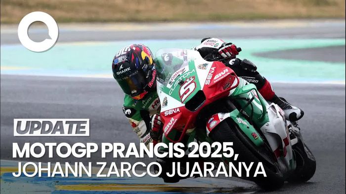 Video Johann Zarco Juarai MotoGP Prancis 2025, Marc Marquez Kedua