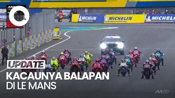 Video Kacaunya Balapan di MotoGP Prancis