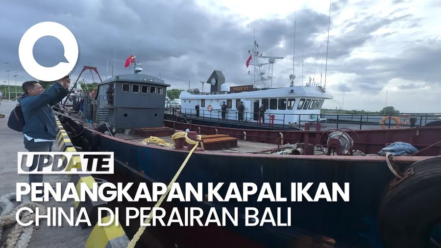 Video Kapal Ikan China Diamankan di Perairan Selatan Bali