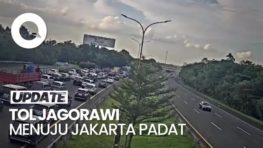 Video Kepadatan Tol Jagorawi dari Puncak Menuju Jakarta 
