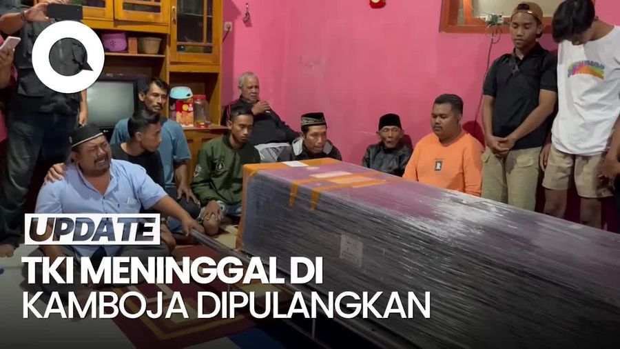 Video Jenazah TKI Banyuwangi Meninggal di Kamboja Tiba di Rumah Duka