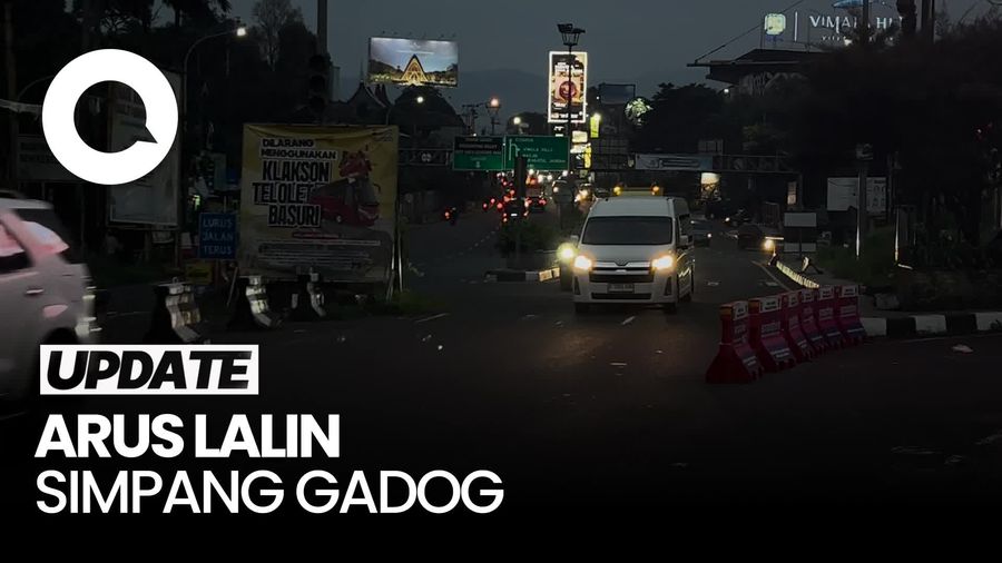 Video: Arus Lalu Lintas di Simpang Gadog Lancar Malam Ini