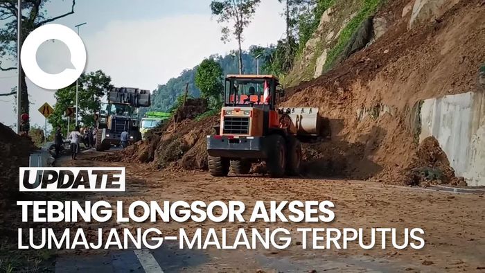 Video: Tebing Longsor Tutup Jalur Lumajang-Malang